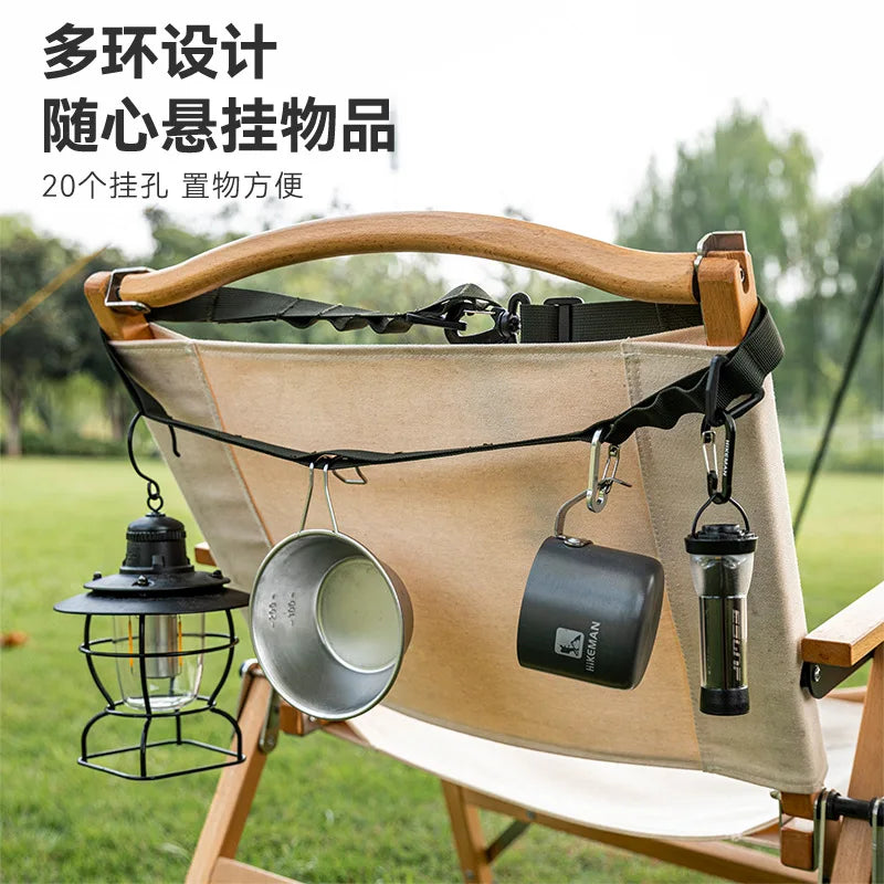 HIKEMAN Adjustable Multi-Functional Strap Heavy-Duty Camping Gear for Tarp Clothesline & Shoulder Carry (Lightweight & Tactical)