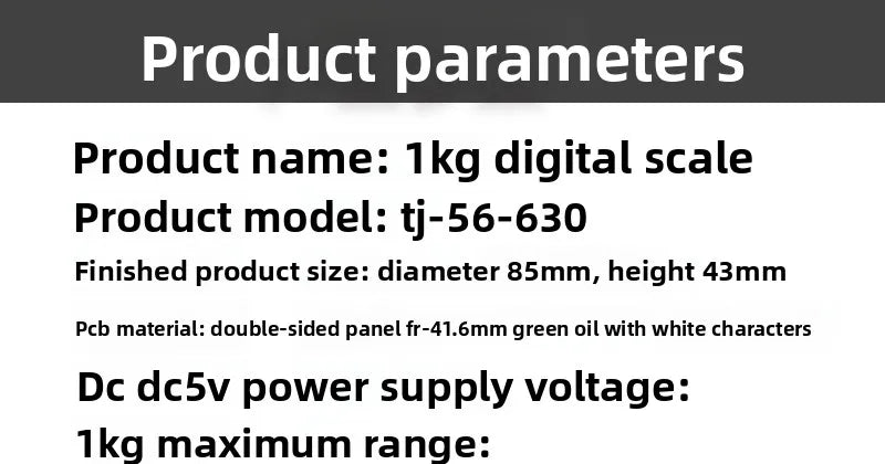 51Microcontroller Electronic Scale Kit Electronic ScalediySpare Parts Electronic component kit TJ-56-630