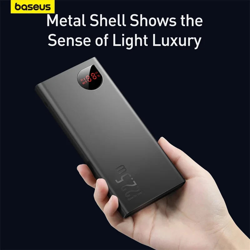 Baseus Power Bank 10000mAh 20000mAh 22.5W Fast Charging Powerbank Portable External Battery For iPhone 16 15 14 12 13 Pro Max