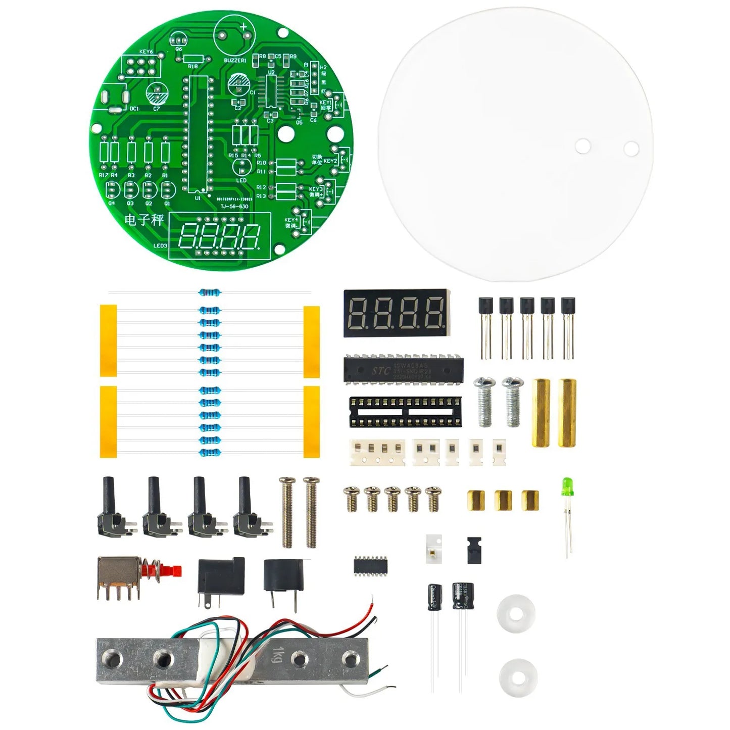 51Microcontroller Electronic Scale Kit Electronic ScalediySpare Parts Electronic component kit TJ-56-630