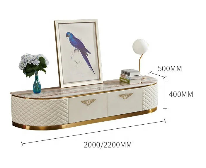 Modern Simple Living Room Furniture Set  MDF Upholsteried with Pu Leather  Tv Cabinets Designs Furniture