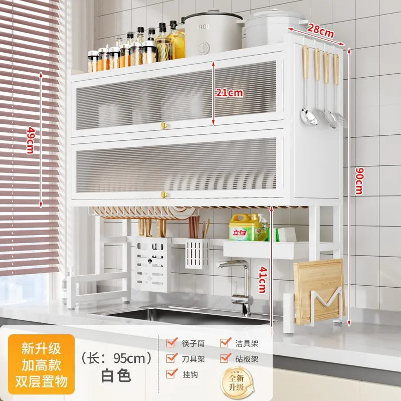 Kitchen Drain Rack Dish  Plate Sink Storage Dishwasher Shelf Tableware Storage Rack