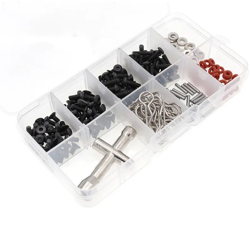 271PCS RC Car Parts Tool Kit 1/10 D3 D4 XIS Full Spare Parts Set for Remote Control Car Maintenance