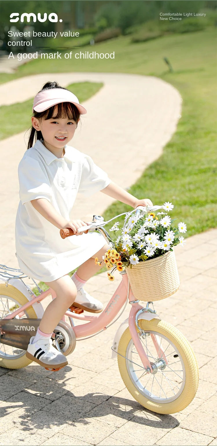 children's bicycle, 2-3-5-6-7-9 years old boys and girls buggy early education, double brake, safe, stable and light, new
