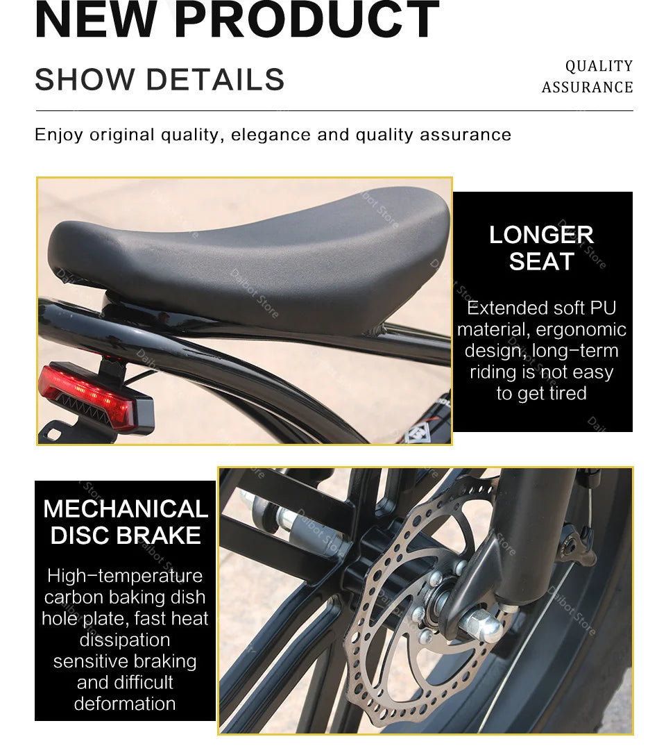 20 Inch Mountain electric bicycle For Mens Fat Tire Aluminium Alloy eBike 750W 48V Beach Snow eBikes For Adults Max Speed 45