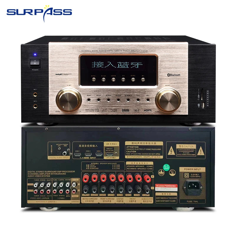 7.1 Channel Professional Power Amplifier for Home Theater