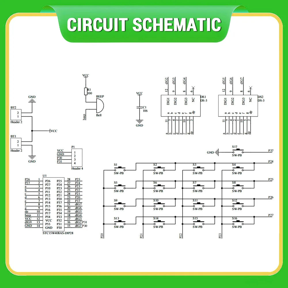 DIY Calculator Electronic Production Kit LED Digital Tube Display With Shell Single-Chip Microcomputer Soldering Practice Kit