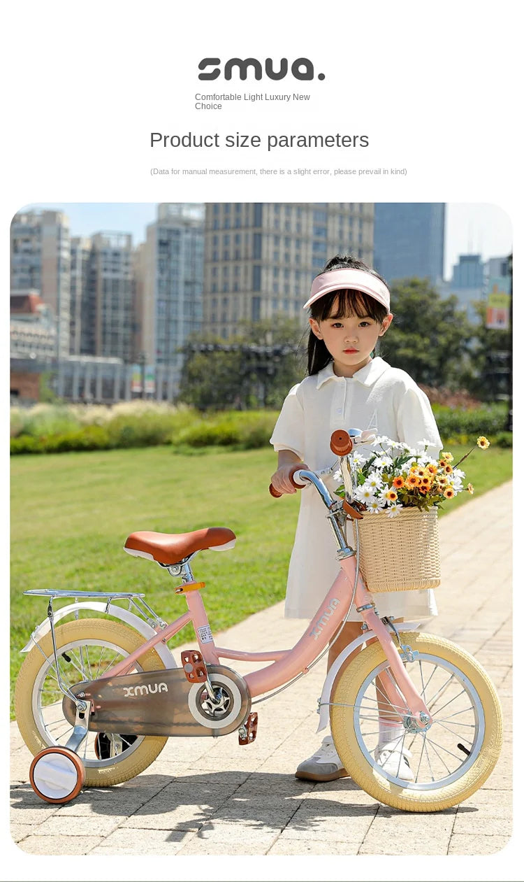 children's bicycle, 2-3-5-6-7-9 years old boys and girls buggy early education, double brake, safe, stable and light, new