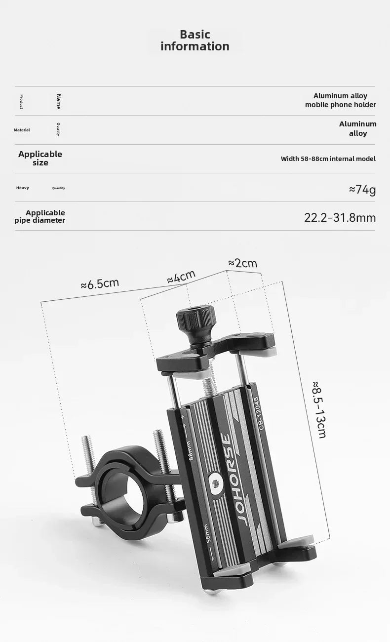 Road Bicycle Mobile Phone Holder Mountain Bike Electric Bicycle Takeaway Navigation Mobile Phone Holder Bubble Wrap and Anti-...