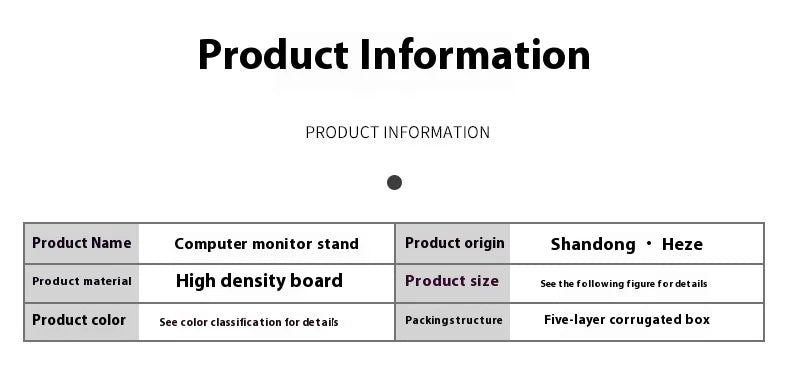 Laptop height stand, desktop monitor, screen stand, base, office desktop storage rack, storage workstation