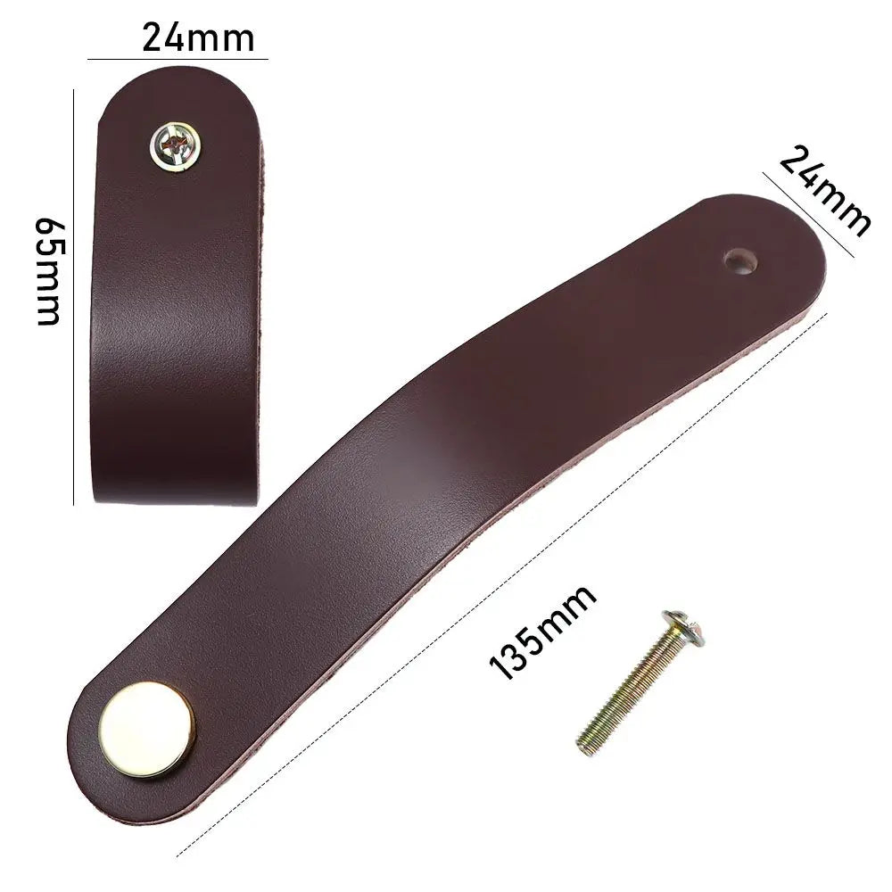 Children's Furniture Environmentally Kitchen Wardrobe Cabinet Hardware Leather Handle Door Pulls Furniture Knobs Drawer Handle