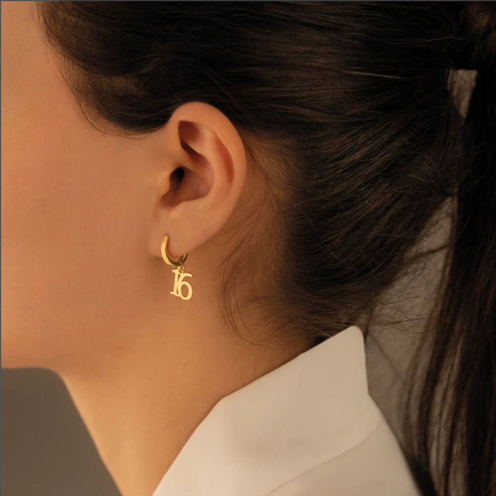 Personalized Gift Jewelry - Digital Jewelry - Customized Earrings - Initial Gift Earrings for Mom and Girlfriend