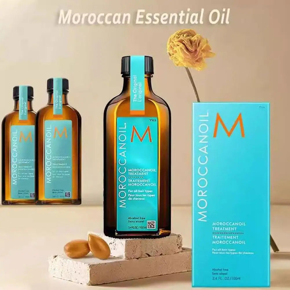 Hair care essential oil prevents frizz, softens and smoothes hair, repairs hair follicles, nourishes and repairs dry hair