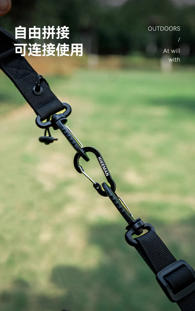 HIKEMAN Adjustable Multi-Functional Strap Heavy-Duty Camping Gear for Tarp Clothesline & Shoulder Carry (Lightweight & Tactical)