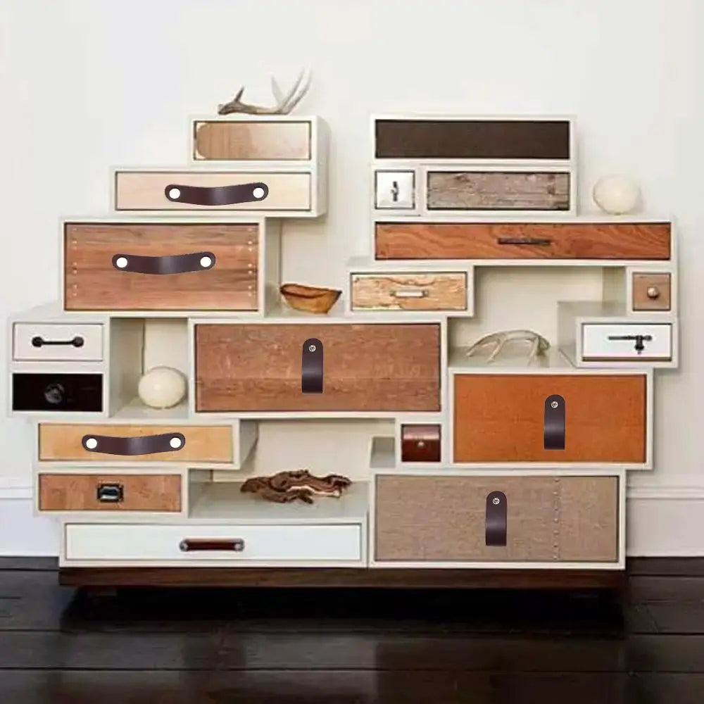 Children's Furniture Environmentally Kitchen Wardrobe Cabinet Hardware Leather Handle Door Pulls Furniture Knobs Drawer Handle