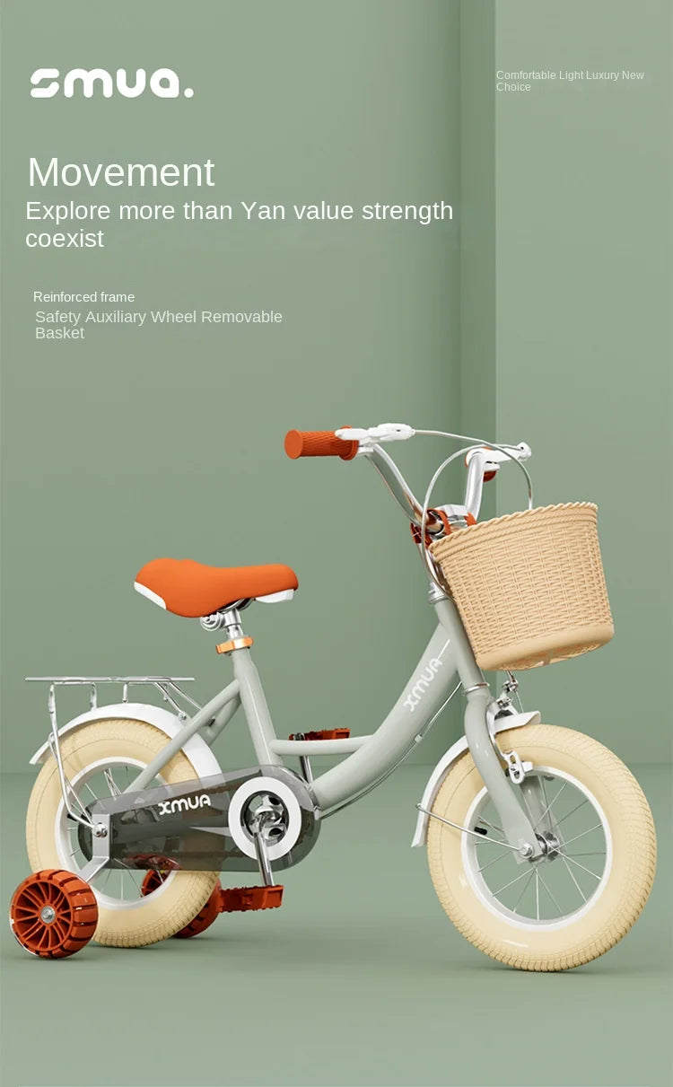 children's bicycle, 2-3-5-6-7-9 years old boys and girls buggy early education, double brake, safe, stable and light, new