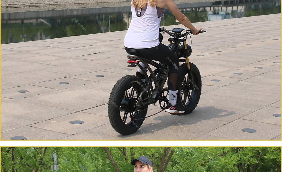 20 Inch Mountain electric bicycle For Mens Fat Tire Aluminium Alloy eBike 750W 48V Beach Snow eBikes For Adults Max Speed 45