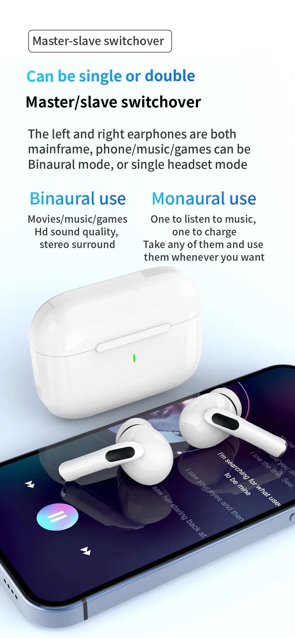 Hot sales Air Pro True Wireless Bluetooth Earphones Headphones HiFi Sound Low Latency Noise Reduction Earbuds for IPhone Android