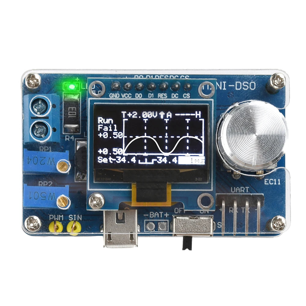 Digital Oscilloscope Electronic Kit 0.96 Inch STC Microcontroller Electronic DIY Loose Parts DC 5V
