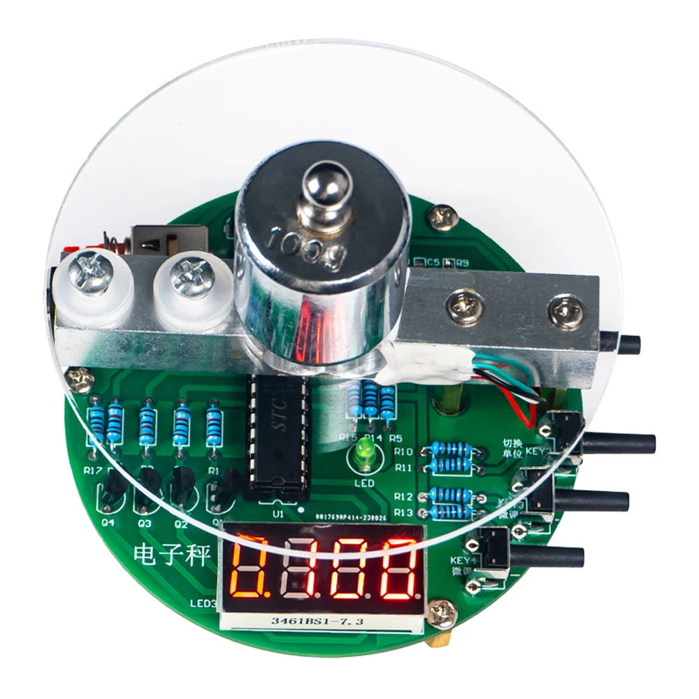 Electronic Scale DIY Kit 5V 1KG Weighing Capacity 51 Microcontroller Soldering Practice Kit with Digital Tube Display HX711 Chip