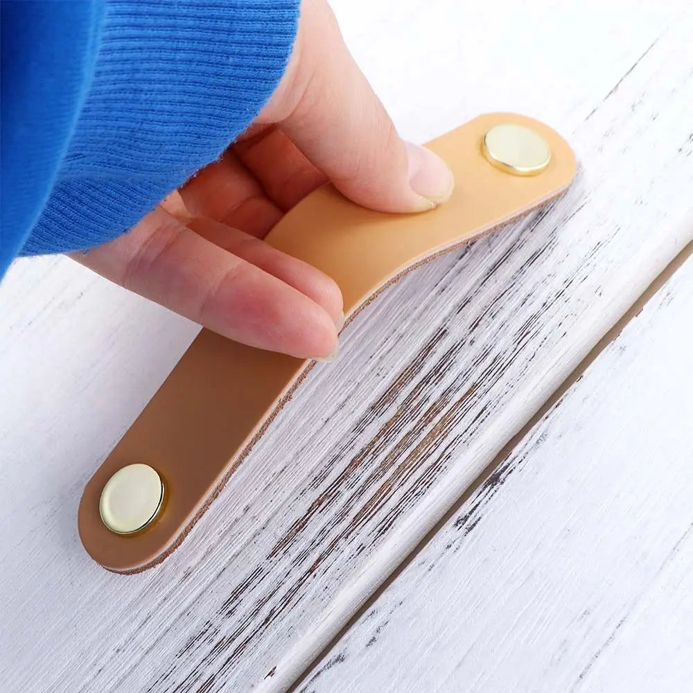 Children's Furniture Environmentally Kitchen Wardrobe Cabinet Hardware Leather Handle Door Pulls Furniture Knobs Drawer Handle