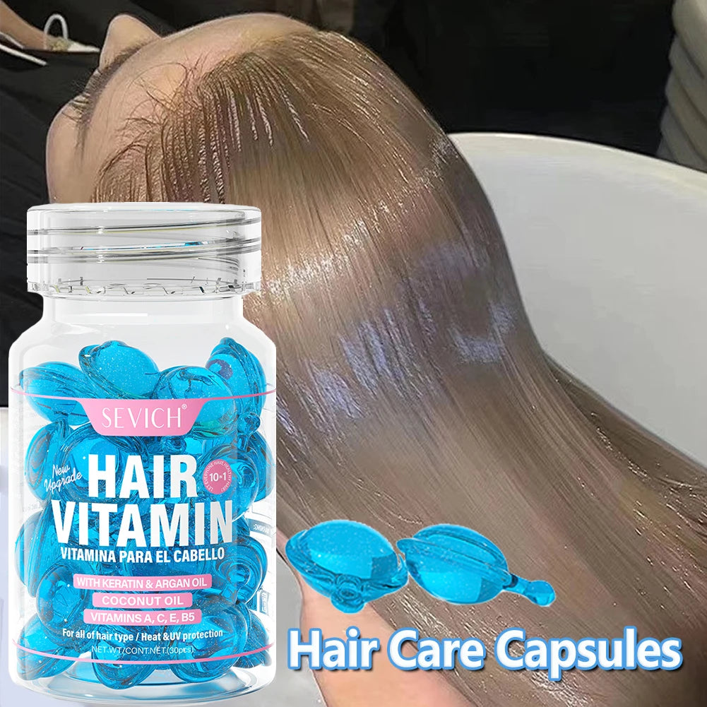 Hair Care Capsules Repairing Keratin Complex Serum Oil Frizzy Hair Moisturizing Hair Oil Smoothing Nourishing Hair Care Essence
