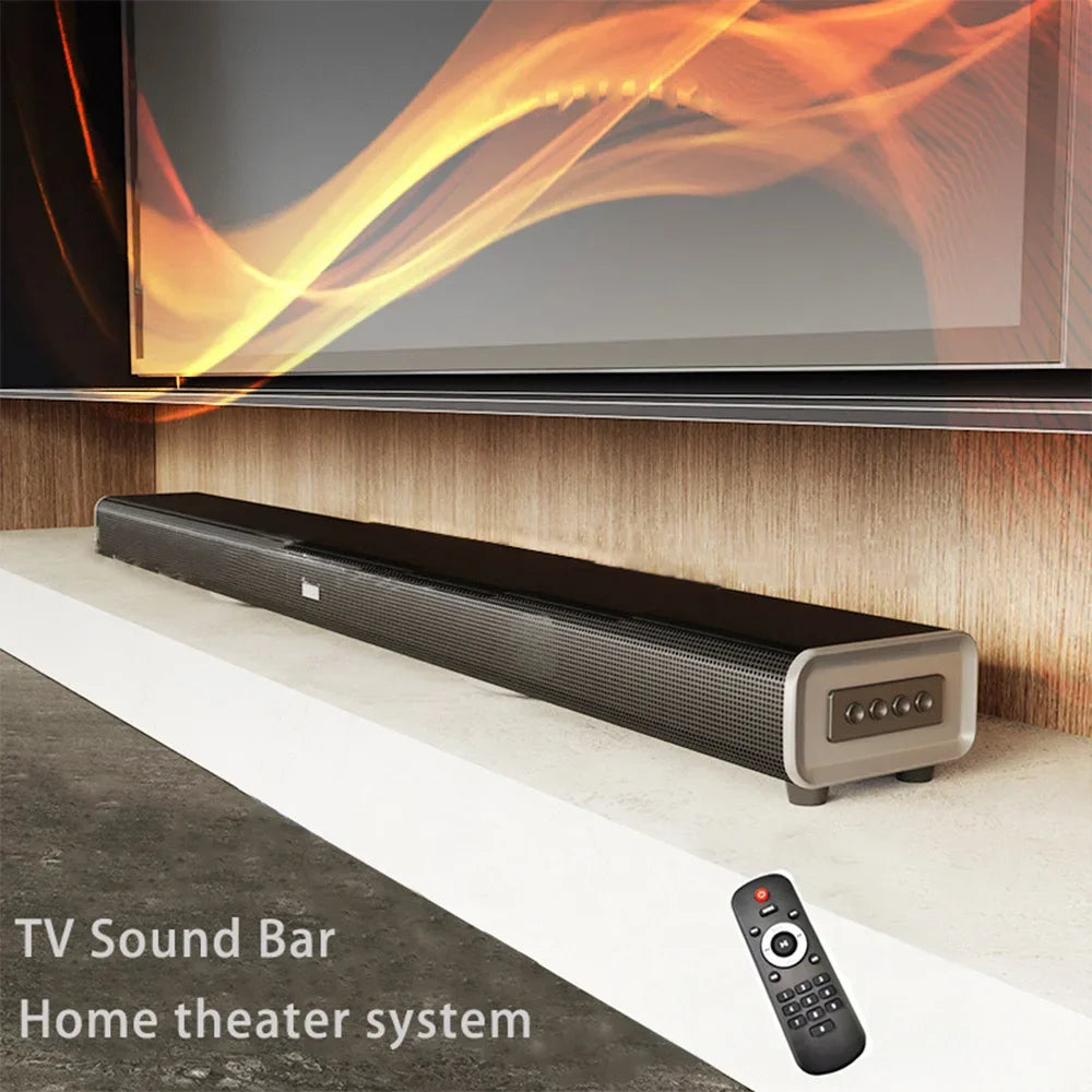 Home Theater Echo Wall TV Speaker 99cm Long With Dual Bass Speaker Cinema Bluetooth Speaker Multifunctional 9D Surround Speaker