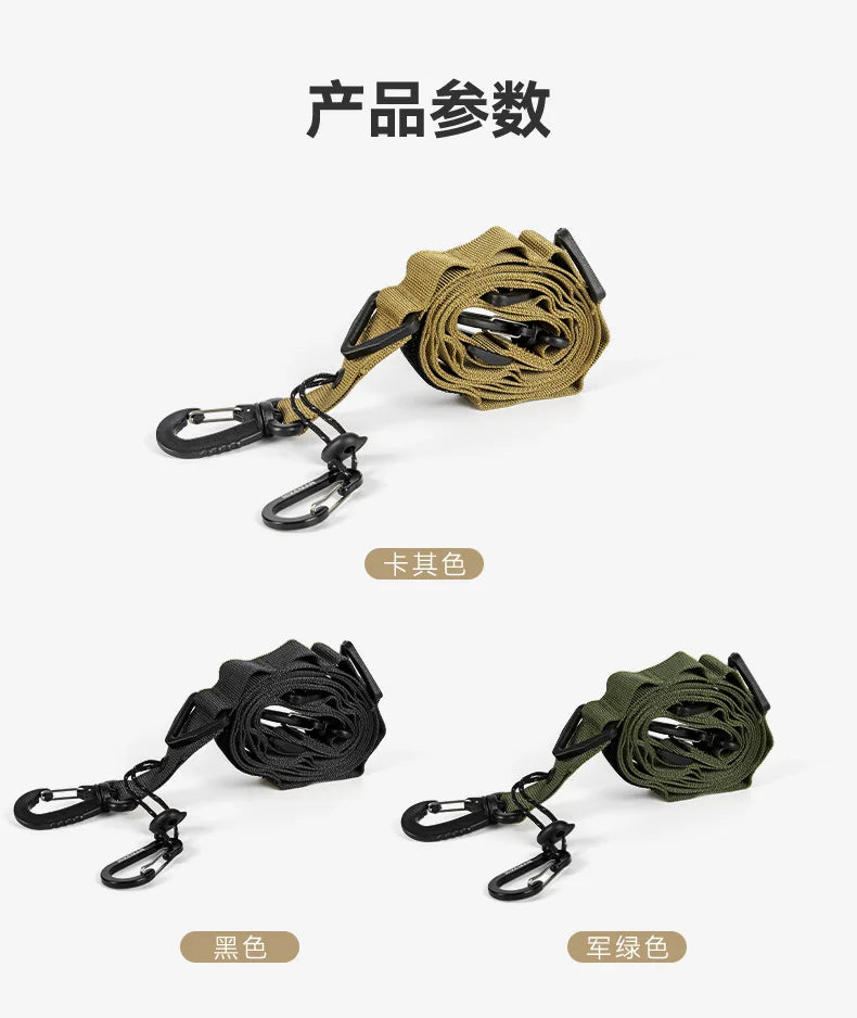 HIKEMAN Adjustable Multi-Functional Strap Heavy-Duty Camping Gear for Tarp Clothesline & Shoulder Carry (Lightweight & Tactical)