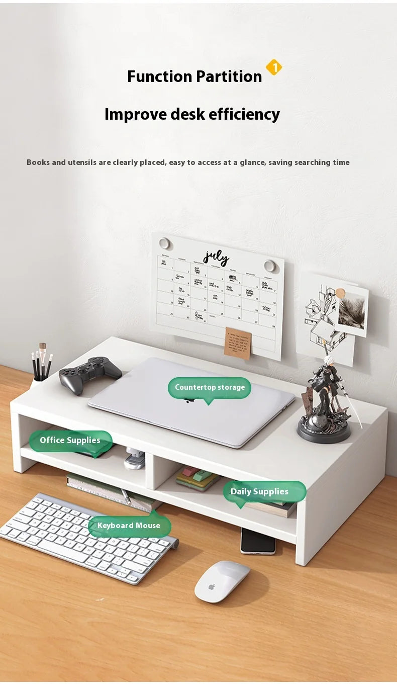 Laptop height stand, desktop monitor, screen stand, base, office desktop storage rack, storage workstation
