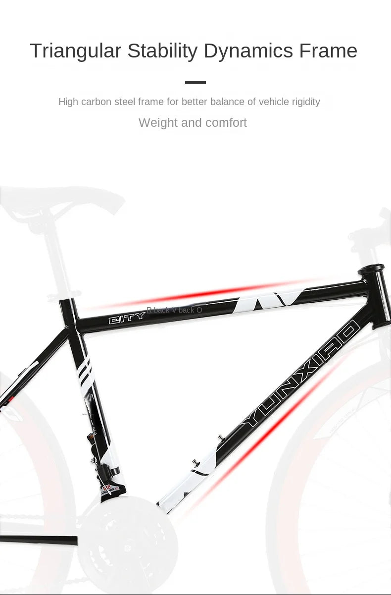 Bicycle Free Shiping Aro 29 Road Bike Bicicleta Uomo Bmx Bikes Road Bike V Brake/Disc Brake Spring Fork (Low Gear Non-damping)