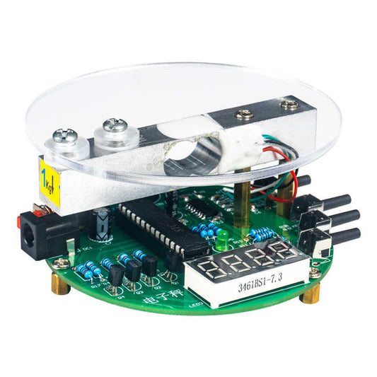Electronic Scale DIY Kit 5V 1KG Weighing Capacity 51 Microcontroller Soldering Practice Kit with Digital Tube Display HX711 Chip