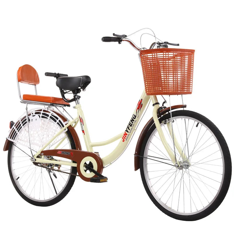 Women's Bicycle Women's 24 Inch Lightweight Commuting Bike Men's Ordinary Adult Student City Lady Commuter Bike Pedal Bike