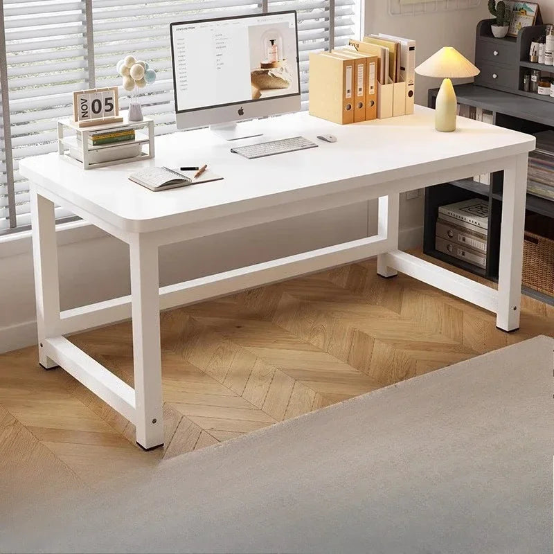 Solid Wood Computer Desktop Desk for Home Use, Simple Writing Desk for Students, Workbench, Long Strip,rental House, Small Table