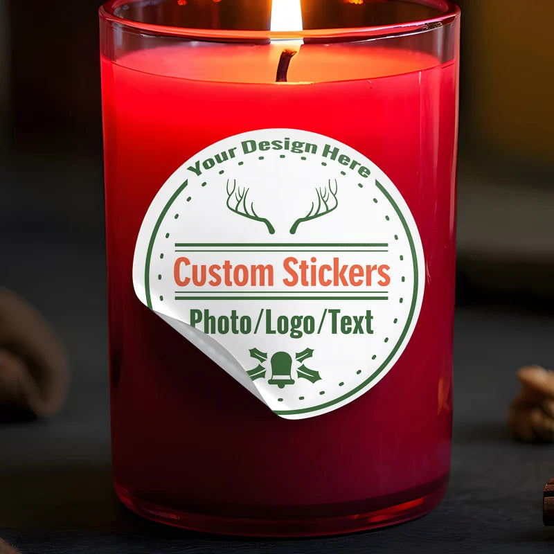 Personalized Gift Stickers Custom Design | DIY Decals with Photo/Logo Upload, Home Wall Art & Birthday Party Supplies