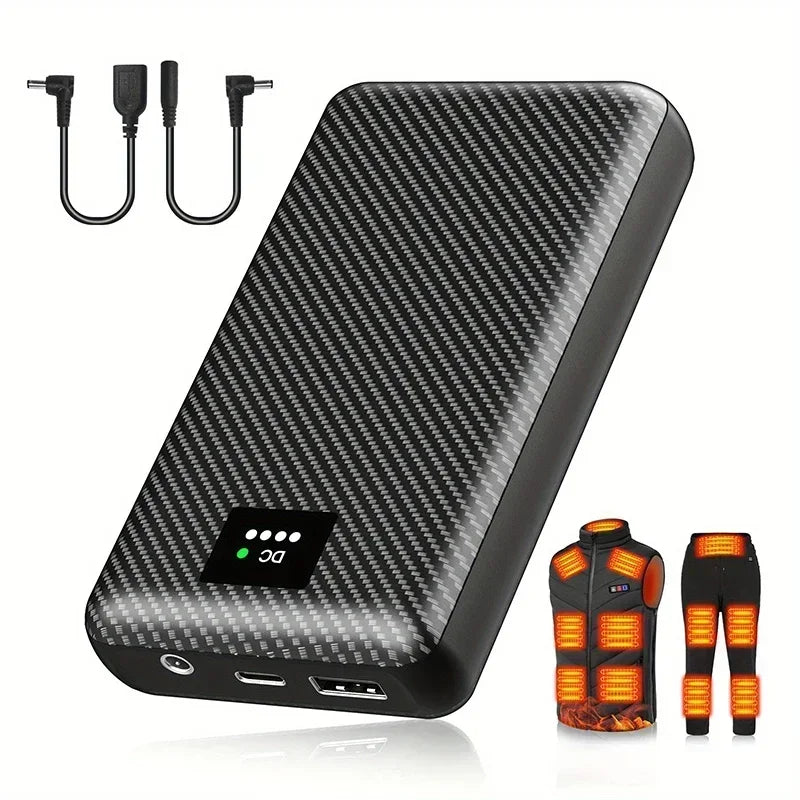 PowerBank 7.4V DC 30000/40000mAh Battery Bank Portable Mobile Power Supply for Heating Jacket Gloves Electric Heating Equipment