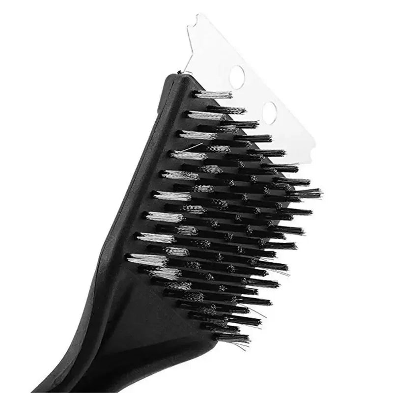 BBQ Cleaning Brushes, Durable Cooking Tool, Steel Wire Bristles, Outdoor Home BBQ Gas Kit Accessories for Barbecue Grill