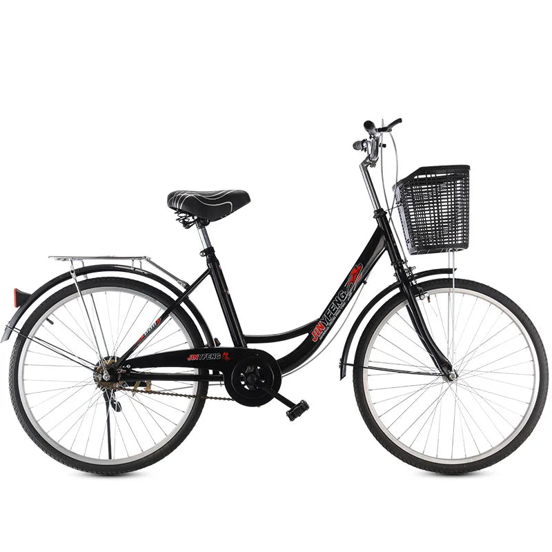 Women's Bicycle Women's 24 Inch Lightweight Commuting Bike Men's Ordinary Adult Student City Lady Commuter Bike Pedal Bike