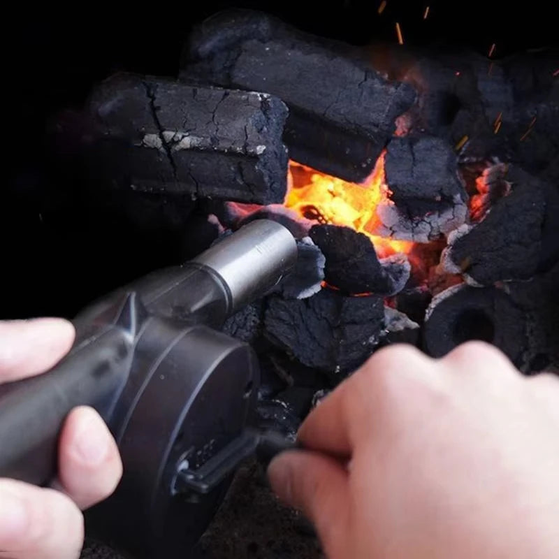 Bbq Fan Outdoor Barbecue Hand-cranked Air Blower Portable Grill Fire Bellows Tool Picnic Camping Fans Kitchen Tools