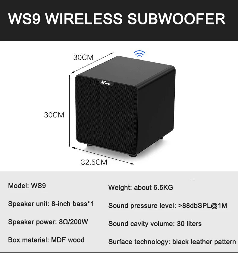 Home Theater System 7.2 Surround Sound Wireless Soundbar with Wireless Subwoofer and Remote Control