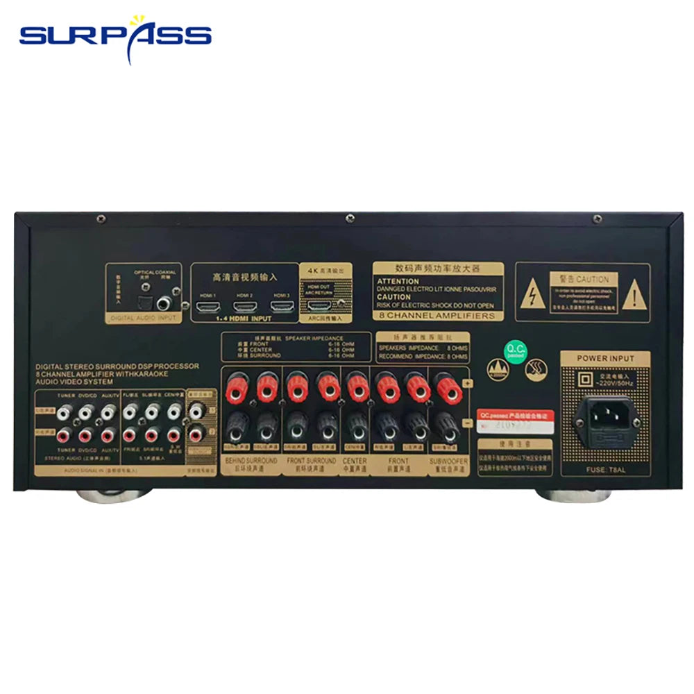 7.1 Channel Professional Power Amplifier for Home Theater