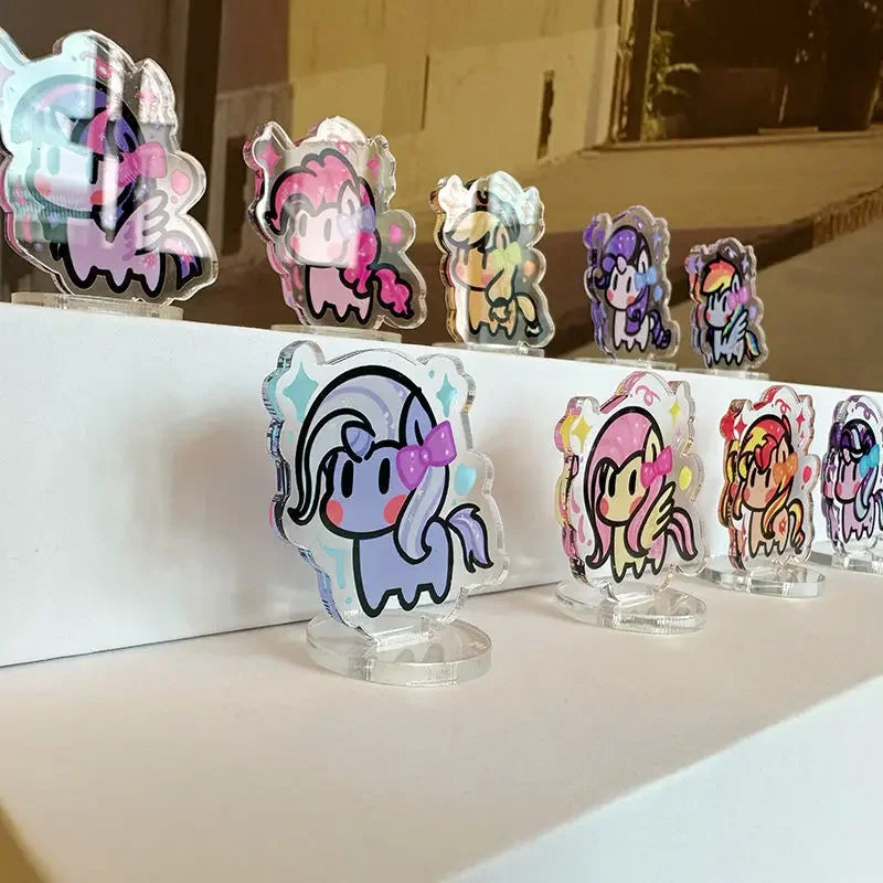 Creative My Little Pony Cartoon Animation Peripheral Mini Stand Kawaii Children's Toy Desktop Decoration Festival Gift Wholesale