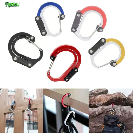 Camping Hybrid Gear Clip - Multifunctional Hybrid Gear Clip,360 Degree Swivel Hook,Strong Buckle,Camping Hiking Backpack Outdoor