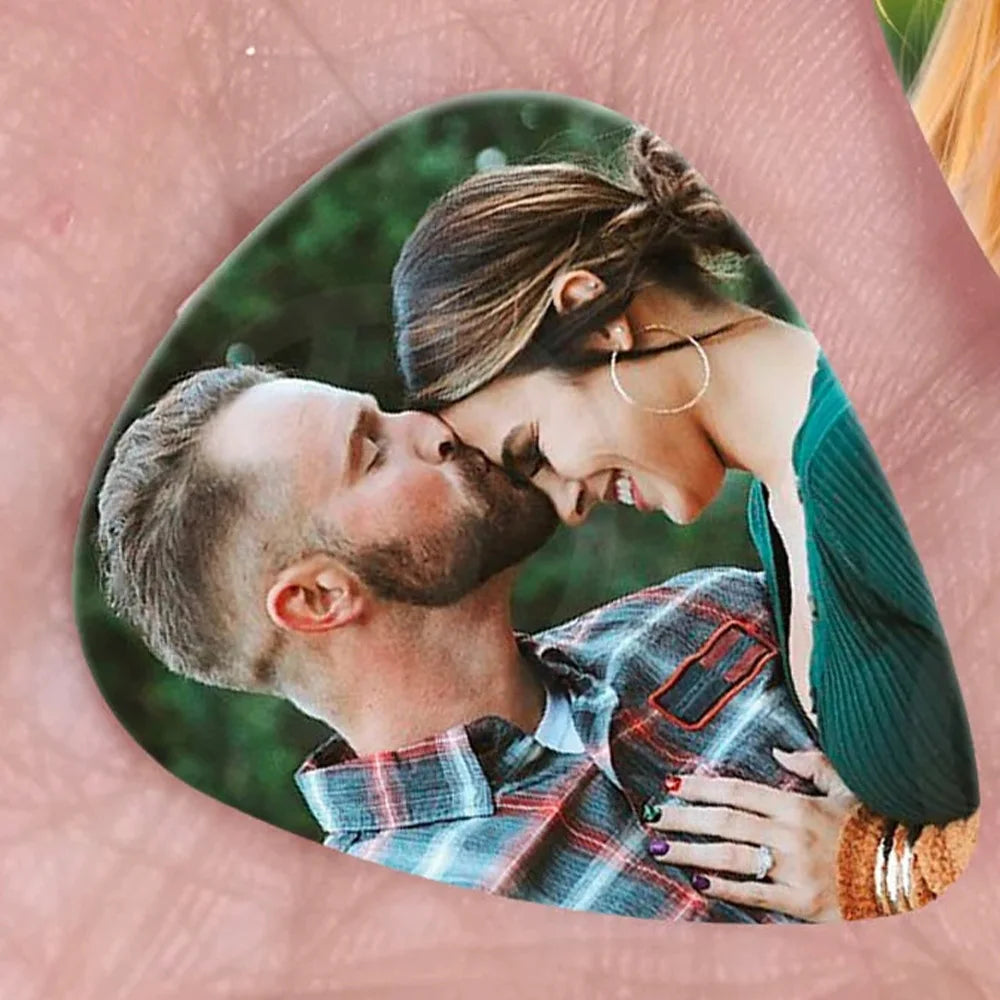 1PC Custom Guitar Pick - Personalized PMMA Laser Engraved Custom Image Shiny Sparkling Unique Gifts for Musicians
