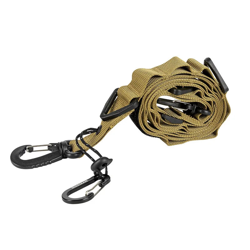 HIKEMAN Adjustable Multi-Functional Strap Heavy-Duty Camping Gear for Tarp Clothesline & Shoulder Carry (Lightweight & Tactical)