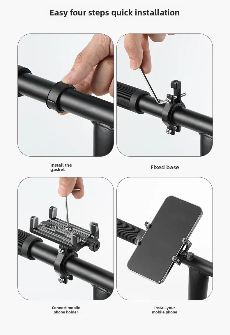 Road Bicycle Mobile Phone Holder Mountain Bike Electric Bicycle Takeaway Navigation Mobile Phone Holder Bubble Wrap and Anti-...