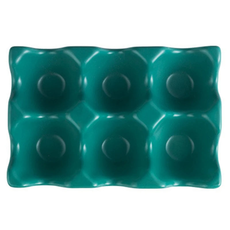 Kitchen Supplies Egg Tray Egg Rack Household Ceramic Tableware Supplies Egg Tray Egg Tray