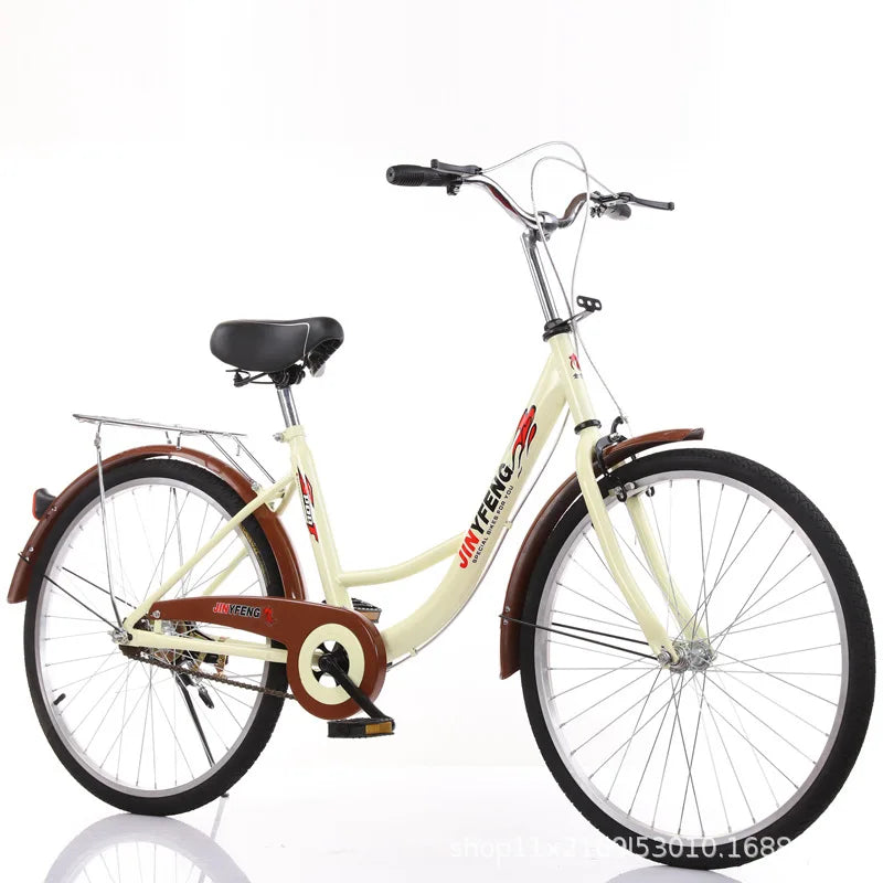 Women's Bicycle Women's 24 Inch Lightweight Commuting Bike Men's Ordinary Adult Student City Lady Commuter Bike Pedal Bike