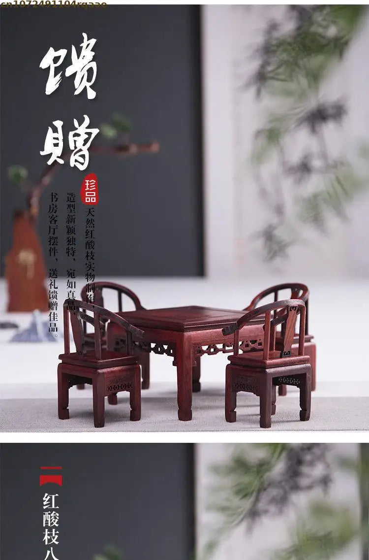Mini Furniture Models Miniature Antique Rosewood Ornaments Chinese Handicrafts Doll Houses Photographed Scene Props