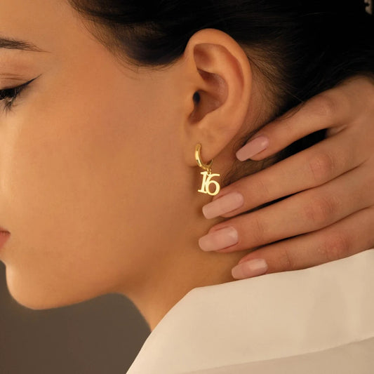 Personalized Gift Jewelry - Digital Jewelry - Customized Earrings - Initial Gift Earrings for Mom and Girlfriend