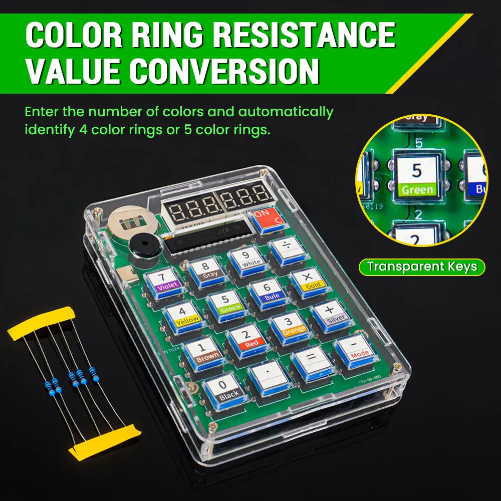 DIY Calculator Electronic Production Kit LED Digital Tube Display With Shell Single-Chip Microcomputer Soldering Practice Kit